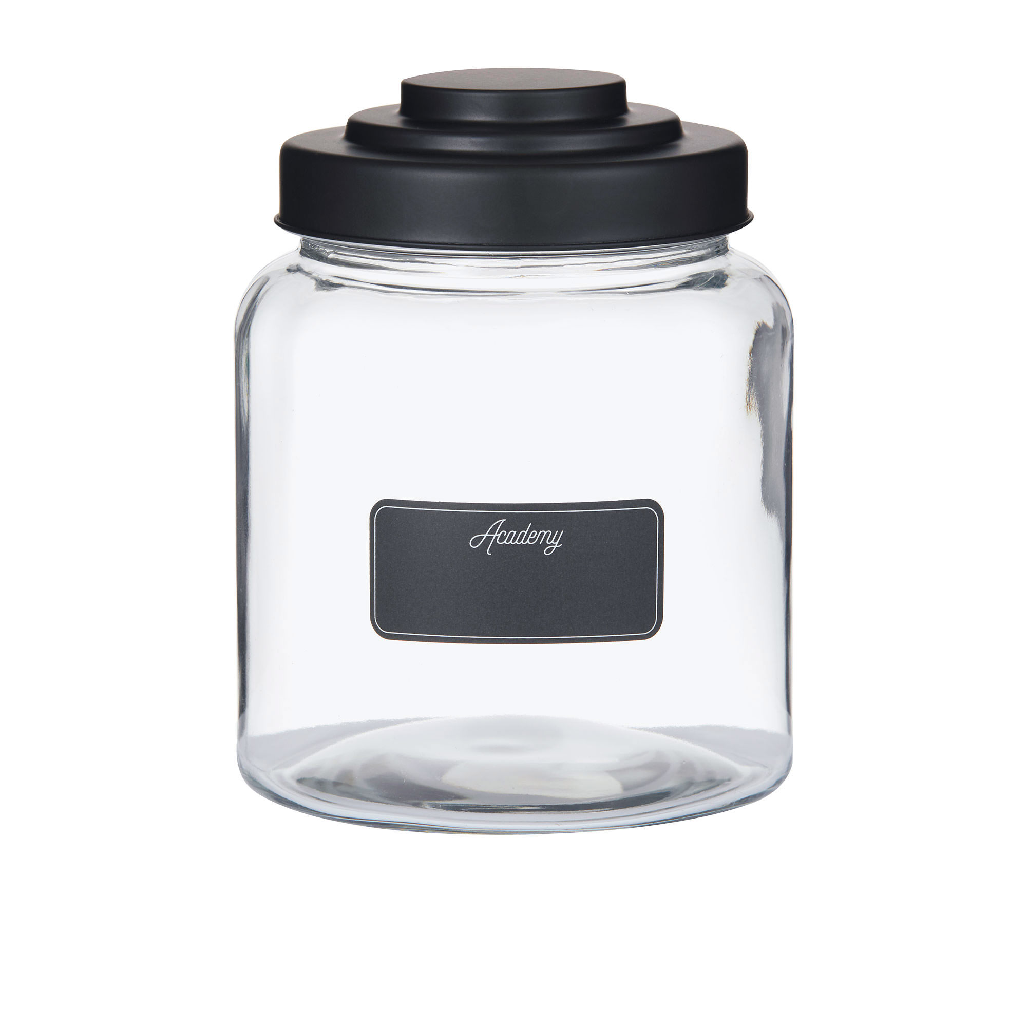 Academy Glass Display Jar with Blackboard Label 2.6L Image 1