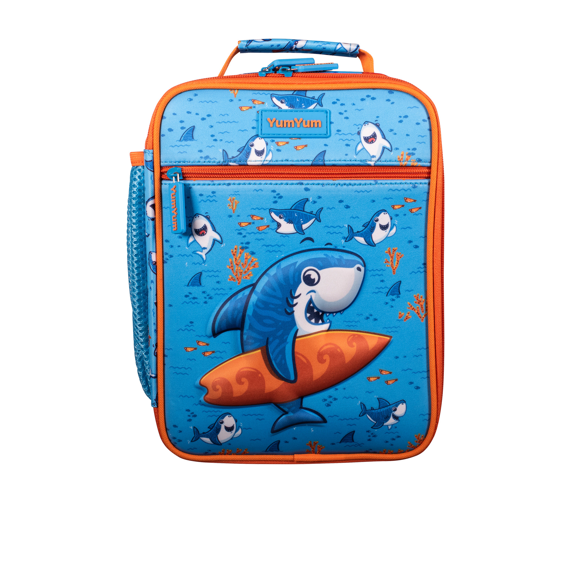 Avanti YumYum Kids Insulated Lunch Bag 3D Surfing Sharkie Image 1
