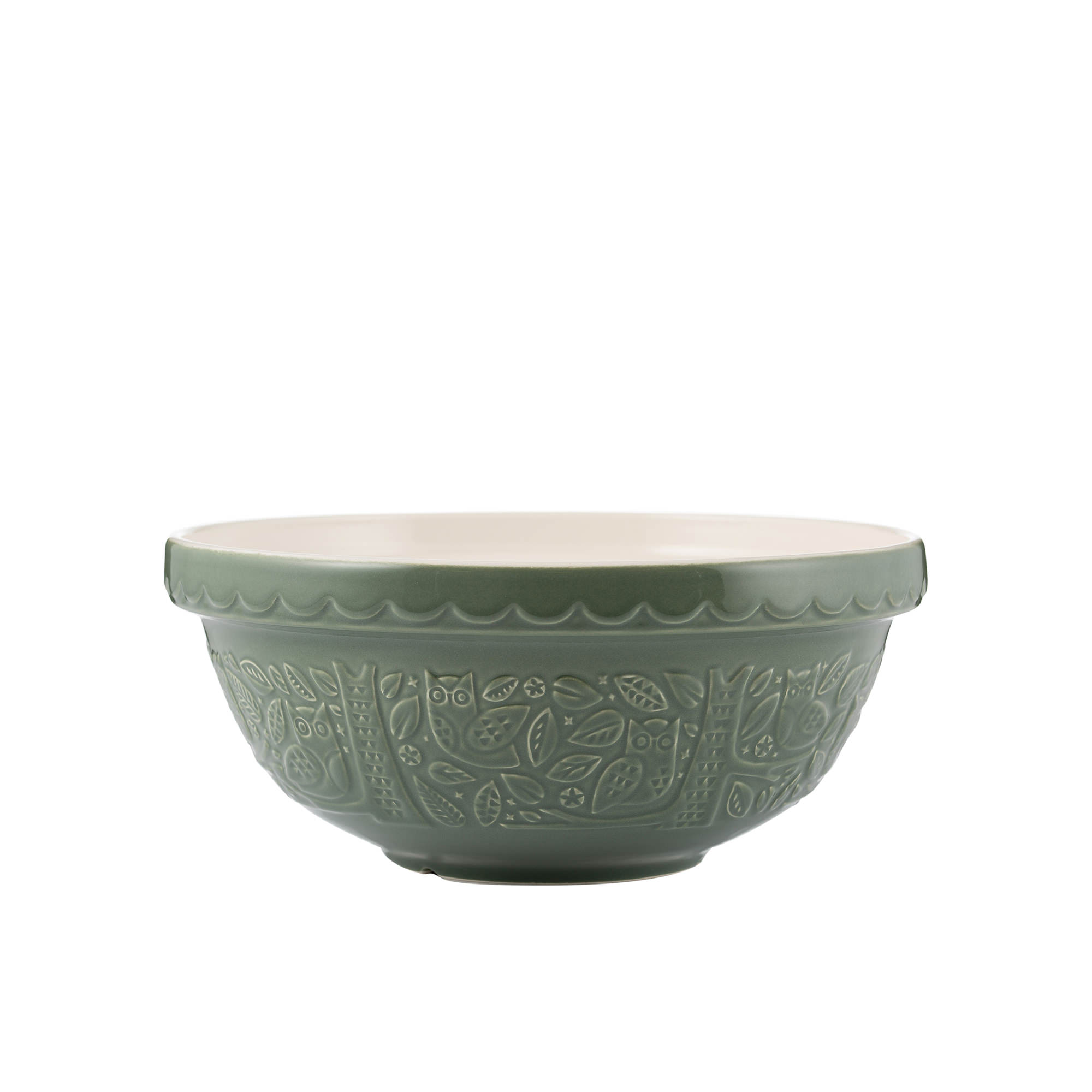 Mason Cash In The Forest Mixing Bowl 26cm - 2.7L Owl Dark Green Image 1