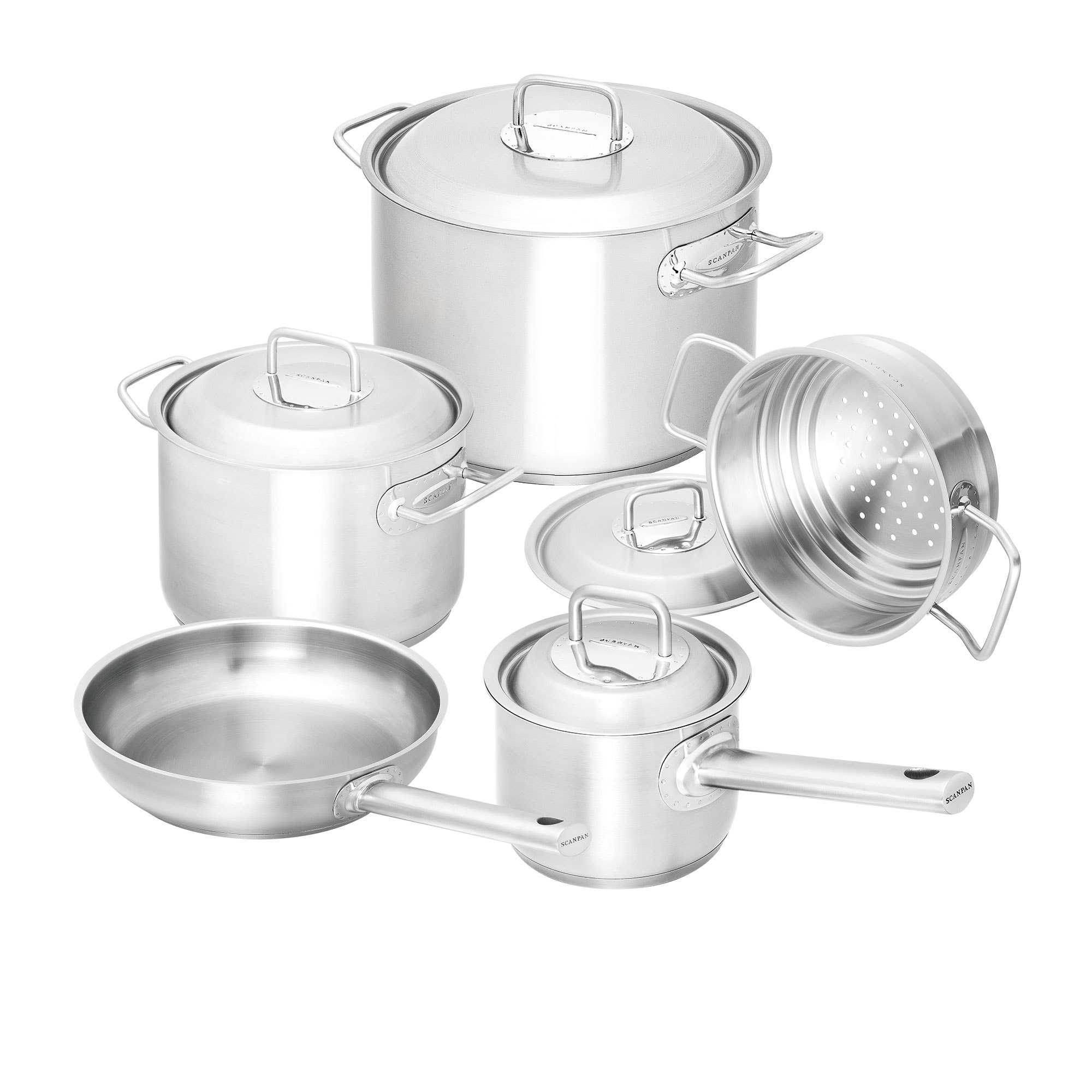 Scanpan Commercial 5pc Stainless Steel Cookware Set Image 1