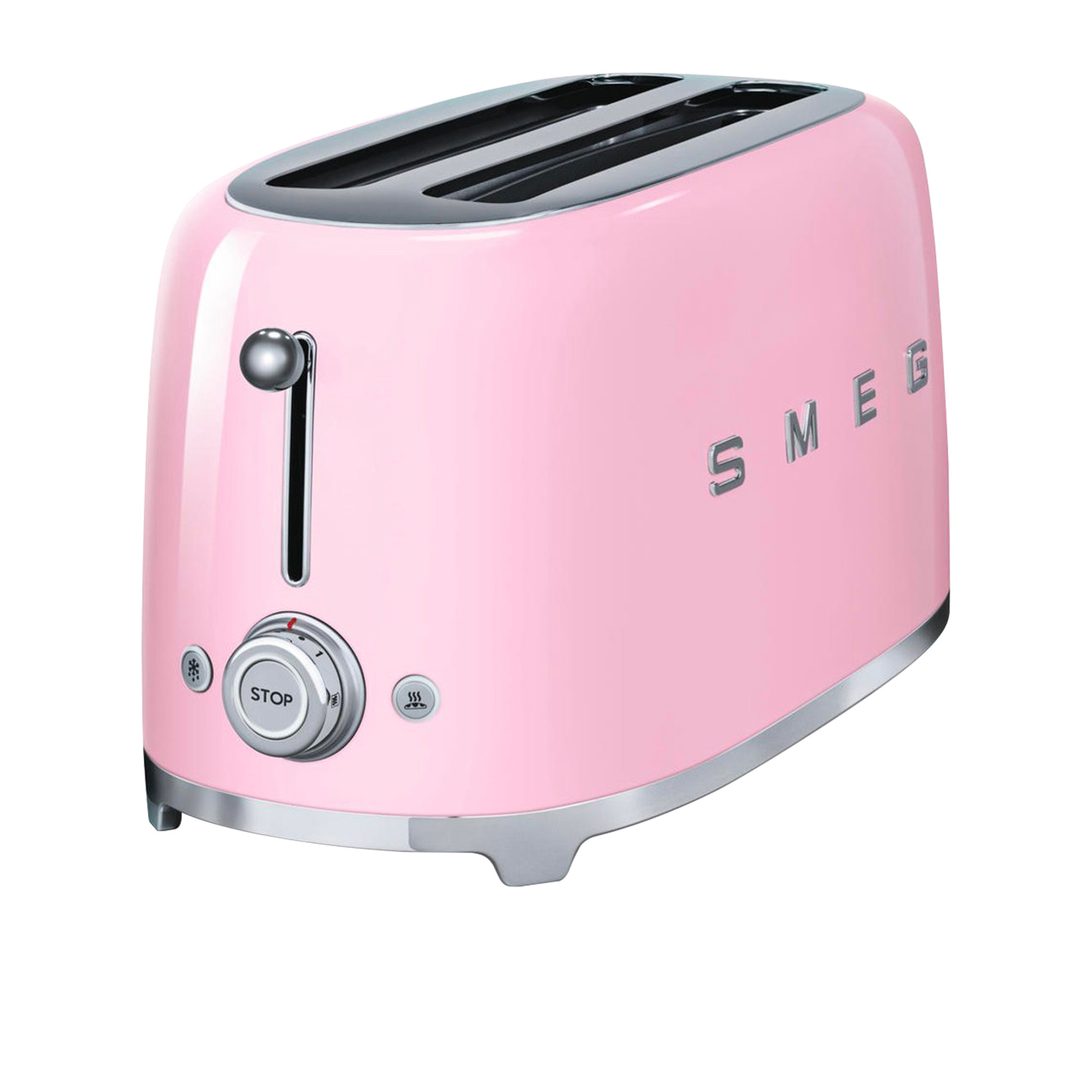 Smeg 50's Retro Style 4 Slice Toaster Pastel Pink Image 1