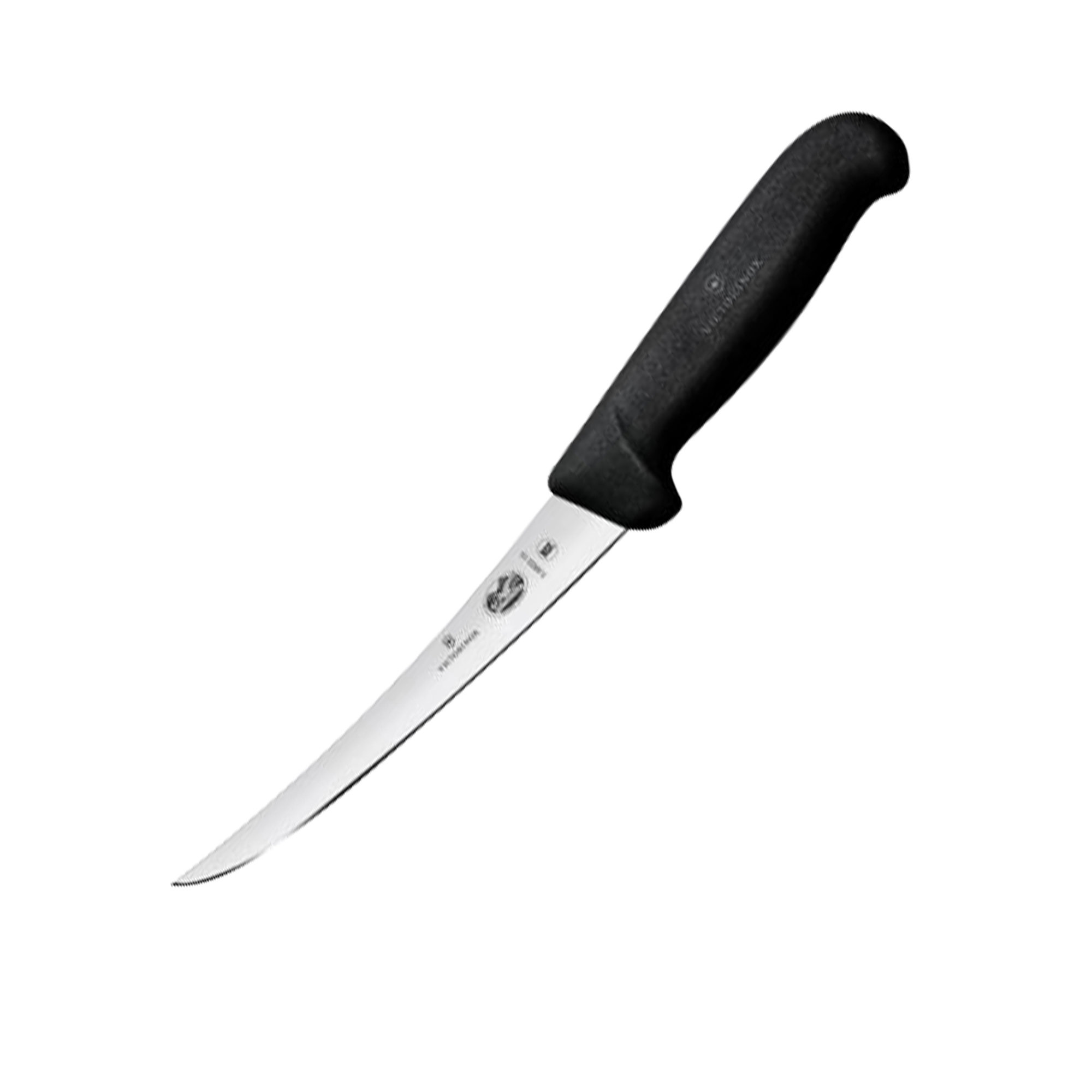 Victorinox Narrow Curved Blade Boning Knife 15cm Black Image 1